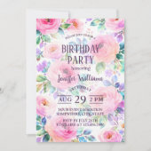 Sunrise Floral Boho Custom Name Design             Einladung (Vorderseite)