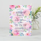 Sunrise Floral Boho Custom Name Design             Einladung (Stehend Vorderseite)