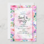 Sunrise Floral Boho Custom Name Design             Einladung (Vorderseite)