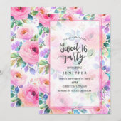 Sunrise Floral Boho Custom Name Design             Einladung (Vorne/Hinten)