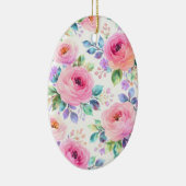 Sunrise Floral Boho Custom Name Design             Keramik Ornament (Rechts)