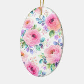 Sunrise Floral Boho Custom Name Design             Keramik Ornament (Links)