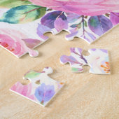 Sunrise Floral Boho Custom Name Design             Puzzle (Seite)