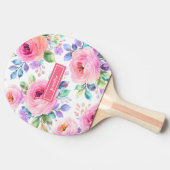 Sunrise Floral Boho Custom Name Design             Tischtennis Schläger (Seitenansicht)