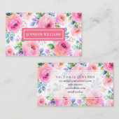 Sunrise Floral Boho Custom Name Design             Visitenkarte (Vorne/Hinten)