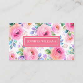 Sunrise Floral Boho Custom Name Design             Visitenkarte