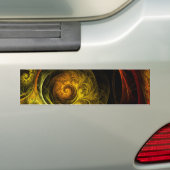 Sunrise Floral Red Abstract Art Bumper Sticker Autoaufkleber (Auf Auto)