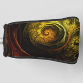 Sunrise Floral Red Abstract Art Golf Headcover (Vorderseite)