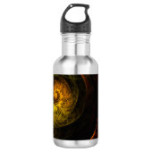 Sunrise Floral Red Abstrakt Art Flasche Trinkflasche (Vorderseite)