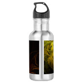 Sunrise Floral Red Abstrakt Art Flasche Trinkflasche (Rückseite)