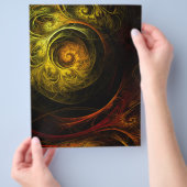 Sunrise Floral Red Abstrakt Art Flyer (Hand)