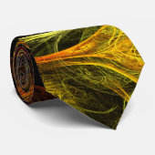 Sunrise Floral Red Abstrakt Art Krawatte (Gerollt)