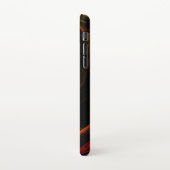 Sunrise Floral Red Abstrakt Art Matte iPhone Hülle (Linke Seite)