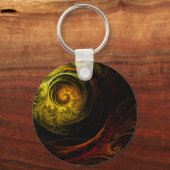 Sunrise Floral Red Abstrakt Art Schlüsselanhänger (Vorderseite)