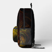 Sunrise Floral Red Abstrakte Kunst Bedruckter Rucksack (Rechts)