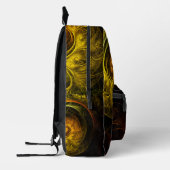 Sunrise Floral Red Abstrakte Kunst Bedruckter Rucksack (Links)