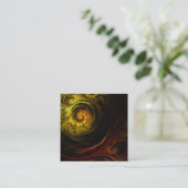 Sunrise Floral Red Abstrakte Kunst Begleitkarte (Stehend Vorderseite)