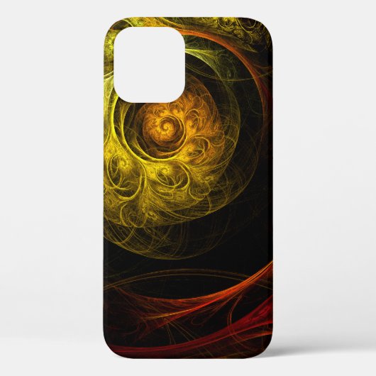 Sunrise Floral Red Abstrakte Kunst Case-Mate iPhone Hülle (Rückseite)