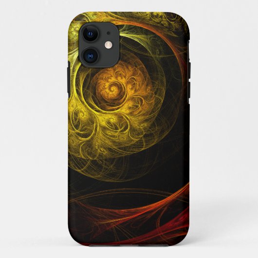 Sunrise Floral Red Abstrakte Kunst Case-Mate iPhone Hülle (Rückseite)
