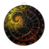 Sunrise Floral Red Abstrakte Kunst Dartscheibe (vorne)