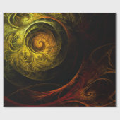 Sunrise Floral Red Abstrakte Kunst Geschenkpapier (Flach)