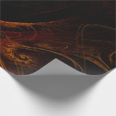 Sunrise Floral Red Abstrakte Kunst Geschenkpapier (Ecke)