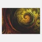 Sunrise Floral Red Abstrakte Kunst Geschenkpapier Set (Vorderseite 2)