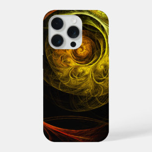 Sunrise Floral Red Abstrakte Kunst iPhone 15 Pro Hülle