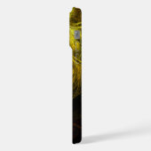 Sunrise Floral Red Abstrakte Kunst iPhone Hülle (Linke Seite)