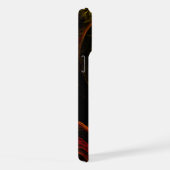 Sunrise Floral Red Abstrakte Kunst iPhone Hülle (Rechte Seite)