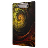 Sunrise Floral Red Abstrakte Kunst Klemmbrett (Links)