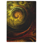 Sunrise Floral Red Abstrakte Kunst Klemmbrett (Rückseite)