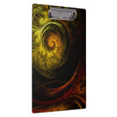 Sunrise Floral Red Abstrakte Kunst Klemmbrett (Rechts)