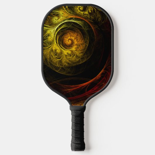 Sunrise Floral Red Abstrakte Kunst Pickleball Schläger (Vorderseite)