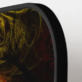 Sunrise Floral Red Abstrakte Kunst Pickleball Schläger (Linke Seite)