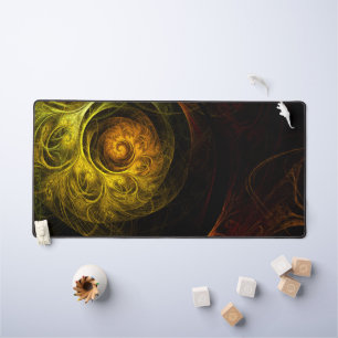 Sunrise Floral Red Abstrakte Kunst Schreibtischunterlage