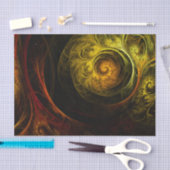 Sunrise Floral Red Abstrakte Kunst Seidenpapier (Handwerk)