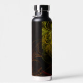 Sunrise Floral Red Abstrakte Kunst Trinkflasche (Rechts)