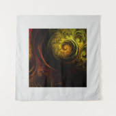 Sunrise Floral Red Abstrakte Kunst Wandteppich (Vorderseite (Horizontal))