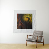 Sunrise Floral Red Abstrakte Kunst Wandteppich (Beispiel (Horizontal))