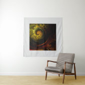 Sunrise Floral Red Abstrakte Kunst Wandteppich (Beispiel)