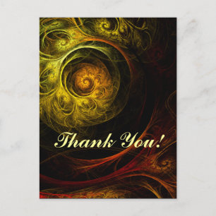 Sunrise Floral Red Danke Postcard Postkarte