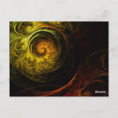 Sunrise Floral Red Tischnummer Postkarte (Rückseite)