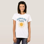 Sunrise Flow Retro Sun Graphic Print Vinyasa Yoga  T-Shirt (Vorne ganz)
