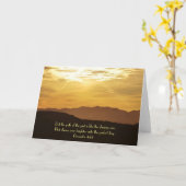 Sunrise Fog Mountain Scripture Card Sprichwort 4:1 Karte (Gelbe Blume)