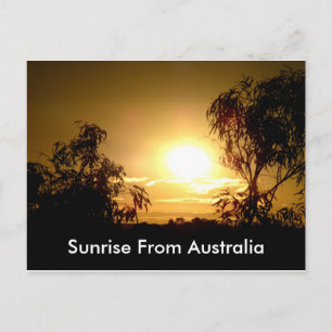 Sunrise from Australia Postcard Postkarte