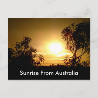 Sunrise from Australia Postcard Postkarte