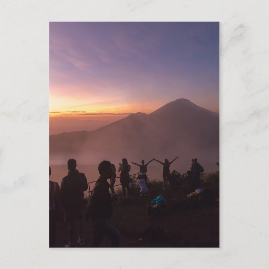 Sunrise from Mount Batur in Bali, Indonesien Postkarte (Vorderseite)