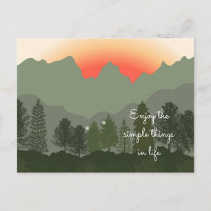 Sunrise genießt die einfachen Dinge Postkarte