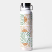 Sunrise Glory Abstrakt Floral Trinkflasche (Rückseite)